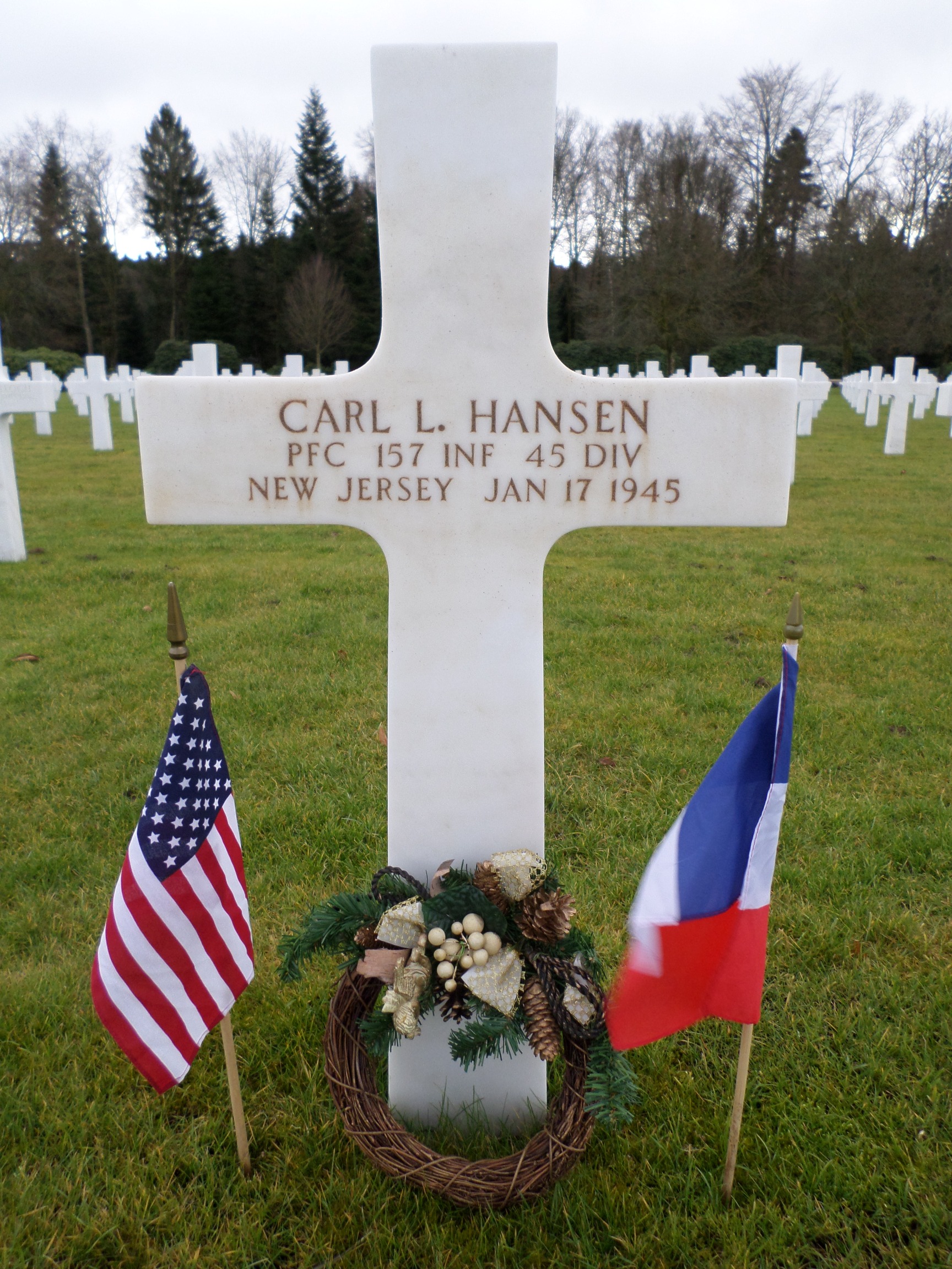 Pfc. Carl L. Hansen, Nutley, NJ - killed in action, France