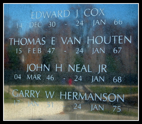 Thomas E Van Houten, KIA Vietnam,NJ Vietnam Memorial, © 2004 by Anthony Buccino,