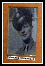 Pfc. Malcolm Christopher of Nutley, NJ, was KIA died aboard troopship Leopoldville Dec. 24, 1944.