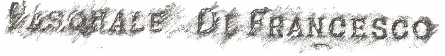 Crayon rubbing of name from memorial plaque