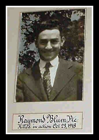 Raymond Blum, Nutley, NJ, KIA, WWI