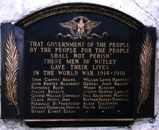 World War I memorial, Memorial Park, Nutley, N.J. by Anthony Buccino